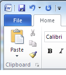 Office2010ではOfficeボタンがファイルタブに
