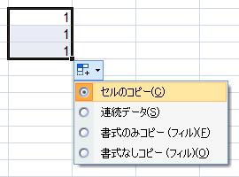 オートフィル オプション 表示 されない