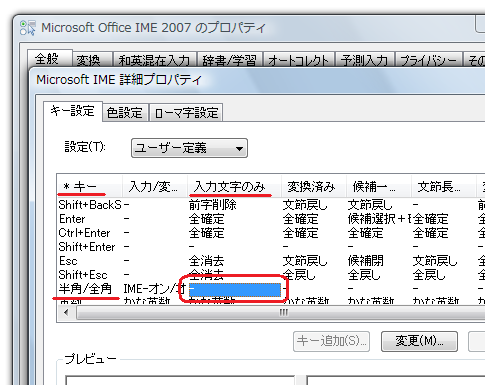 IMEをOffにしたときに未確定文字も消去する