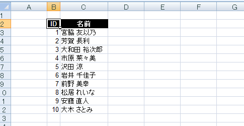 コピー時の列幅について