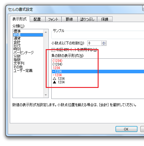 括弧で数字を括ってもマイナス符号がつかないように