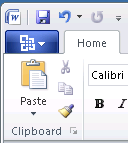 Office2010ではOfficeボタンがファイルタブに