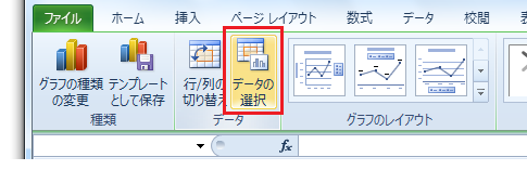 データを非表示にしてもグラフは表示させる