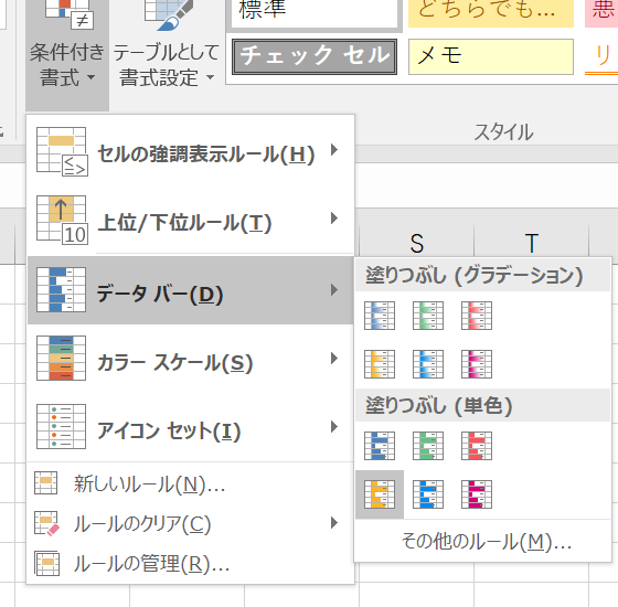 条件付き書式・データバーによる棒グラフを作成するExcelマクロ