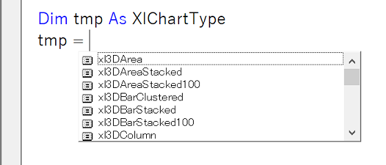 グラフの種類を表すChart.ChartTypeのデータ型は？