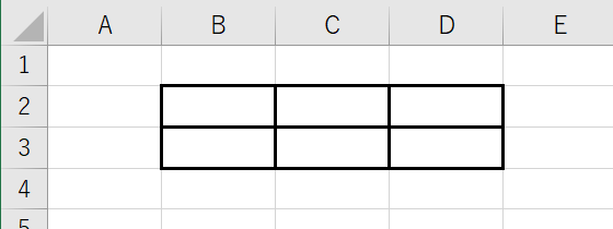 VBAで外枠罫線を引く