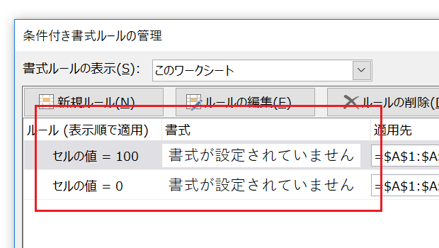 FormatConditionsのカッコ内数字の意味は？