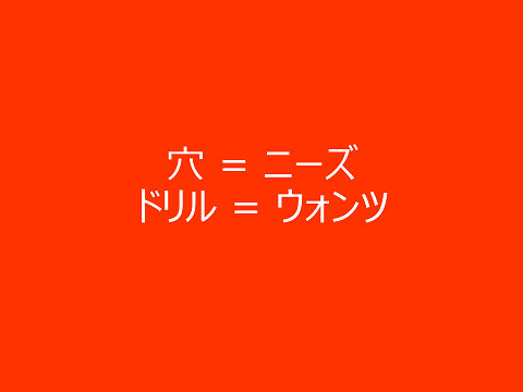 ニーズとウォンツ