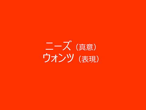 ニーズ（真意）とウォンツ（表現）の違い