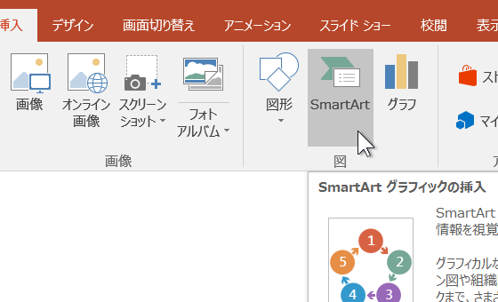 PowerPoint 2016・2013・2010でSmartArtを図形に変換する